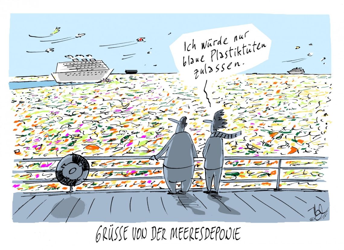 Karikatur: plastiktüten von nel